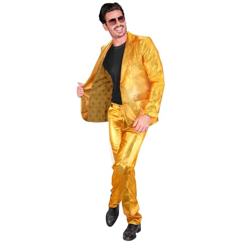 WIDMANN MILANO PARTY FASHION - Kostüm Mr. Gold, goldener Anzug, Jackett und Hose, Showman, Disco Fever, Casino Mottoparty, Silvester von WIDMANN MILANO PARTY FASHION