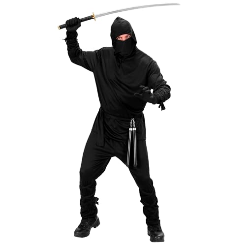 "NINJA" (hooded coat, pants, belt, mask, arm & leg ties) - (M) von WIDMANN