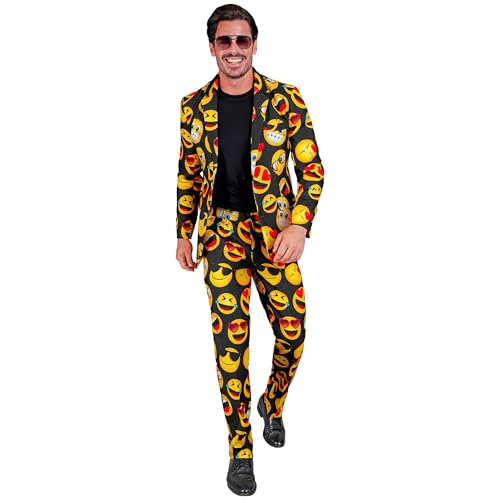 WIDMANN MILANO PARTY FASHION - Kostüm Party Fashion Anzug Emoji, Jackett und Hose, Smiley, Showmen, Mottoparty von WIDMANN MILANO PARTY FASHION