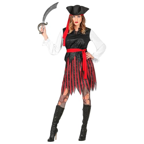 "CARIBBEAN PIRATE" (shirt with vest, skirt, belt, headband, hat) - (M) von WIDMANN