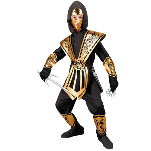 Widmann - Kinderkostüm Kombat Ninja, Gold, Kämpfer, Kung Fu Krieger, Japan von WIDMANN MILANO PARTY FASHION