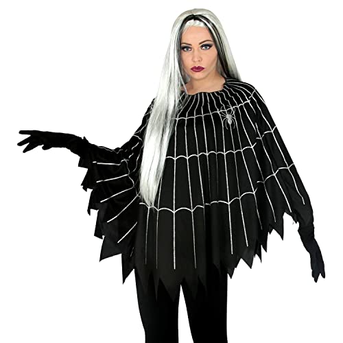W WIDMANN MILANO Party Fashion - Kostüm Spinne, Poncho, Spinnennetz, Halloween, Faschingskostüme, Karneval von WIDMANN MILANO PARTY FASHION