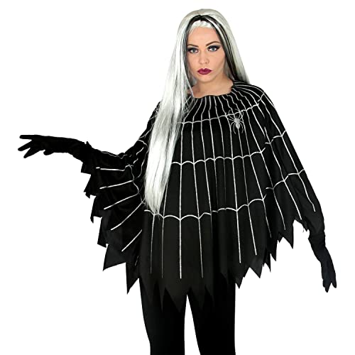 Widmann - Kostüm Spinne, Poncho, Spinnennetz, Halloween, Faschingskostüme, Karneval von WIDMANN