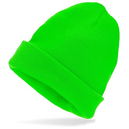 WIDMANN MILANO PARTY FASHION - Neon Mütze, dehnbare Beanie, Wintermütze, 80er Jahre, Strickmütze, Kostüm, Alltag von WIDMANN
