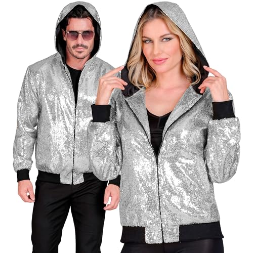 W WIDMANN MILANO Party Fashion - Party Fashion Bomberjacke mit Kapuze, Pailletten Jacke, Party Outfit, Disco W WIDMANN MILANO Party Fashion - Party Fashion Bomberjacke mit Kapuze, Pailletten Jacke, Party Outfit, Disco von W WIDMANN MILANO Party Fashion