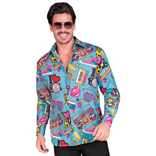 Widmann - Party Fashion Hemd, 80er Jahre Outfit, Herrenhemd, langarm, Showmen, Disco Fever Widmann - Party Fashion Hemd, 80er Jahre Outfit, Herrenhemd, langarm, Showmen, Disco Fever von WIDMANN MILANO PARTY FASHION