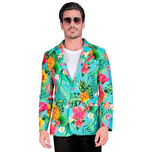 WIDMANN MILANO PARTY FASHION - Party Fashion Jackett, Flamingo Muster, Anzugjacke, Neon, Hawaii, Paradiesvogel, Showmen von WIDMANN MILANO PARTY FASHION