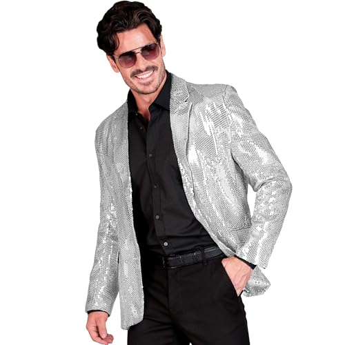 W WIDMANN MILANO Party Fashion - Party Fashion Jackett mit Pailletten für Herren, Disco Fever, Anzugjacke, Schlagermove W WIDMANN MILANO Party Fashion - Party Fashion Jackett mit Pailletten für Herren, Disco Fever, Anzugjacke, Schlagermove von W WIDMANN MILANO Party Fashion