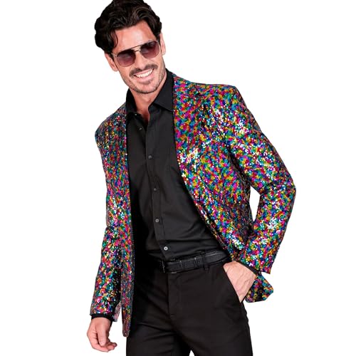 W WIDMANN MILANO Party Fashion - Party Fashion Jackett mit Pailletten für Herren, Disco Fever, Anzugjacke, Schlagermove W WIDMANN MILANO Party Fashion - Party Fashion Jackett mit Pailletten für Herren, Disco Fever, Anzugjacke, Schlagermove von W WIDMANN MILANO Party Fashion