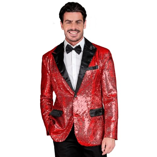 WIDMANN MILANO PARTY FASHION - Party Fashion Jackett mit Pailletten für Herren, Satin, Disco Fever, Schlagermove von WIDMANN MILANO PARTY FASHION