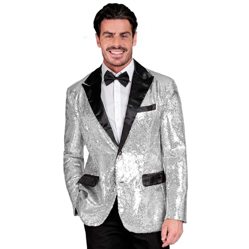 WIDMANN MILANO PARTY FASHION - Party Fashion Jackett mit Pailletten für Herren, Satin, Disco Fever, Schlagermove von WIDMANN MILANO PARTY FASHION