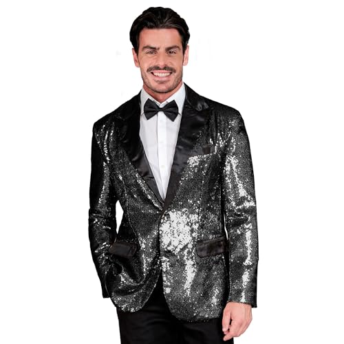 WIDMANN MILANO PARTY FASHION - Party Fashion Jackett mit Pailletten für Herren, Satin, Disco Fever, Schlagermove von WIDMANN MILANO PARTY FASHION