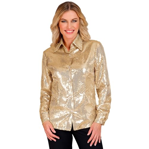 W WIDMANN MILANO Party Fashion - Party Fashion Pailletten Bluse für Damen, Disco Fever, Schlagermove, Damenhemd, Festival, Faschingskostüme W WIDMANN MILANO Party Fashion - Party Fashion Pailletten Bluse für Damen, Disco Fever, Schlagermove, Damenhemd, Festival, Faschingskostüme von W WIDMANN MILANO Party Fashion