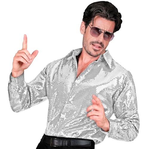 WIDMANN MILANO PARTY FASHION - Party Fashion Pailletten Hemd für Herren, Disco Fever, Schlagermove, Herrenhemd WIDMANN MILANO PARTY FASHION - Party Fashion Pailletten Hemd für Herren, Disco Fever, Schlagermove, Herrenhemd von WIDMANN MILANO PARTY FASHION