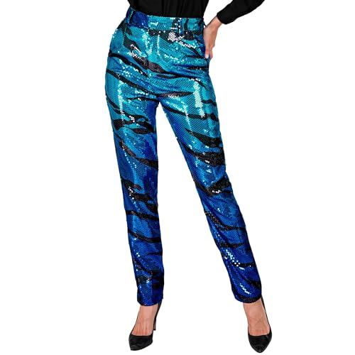 WIDMANN MILANO PARTY FASHION - Party Fashion Paillettenhose für Damen, Disco Fever, Schlagermove, Damenhose, Animal Print von WIDMANN MILANO PARTY FASHION