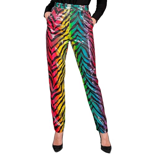 W WIDMANN MILANO Party Fashion - Party Fashion Paillettenhose für Damen, Disco Fever, Schlagermove, Damenhose, Animal Print W WIDMANN MILANO Party Fashion - Party Fashion Paillettenhose für Damen, Disco Fever, Schlagermove, Damenhose, Animal Print von W WIDMANN MILANO Party Fashion