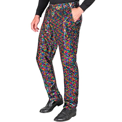 W WIDMANN MILANO Party Fashion - Party Fashion Paillettenhose für Herren, Disco Fever, Schlagermove, Herrenhose W WIDMANN MILANO Party Fashion - Party Fashion Paillettenhose für Herren, Disco Fever, Schlagermove, Herrenhose von W WIDMANN MILANO Party Fashion