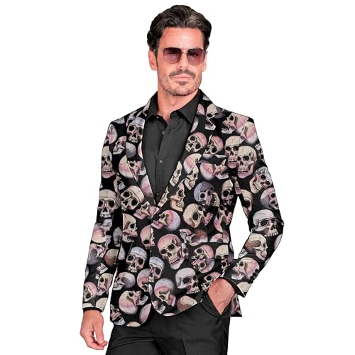 W WIDMANN MILANO Party Fashion - Jackett für Herren, Anzugjacke, leuchtet unter UV-Licht, Halloween Verkleidung von W WIDMANN MILANO Party Fashion