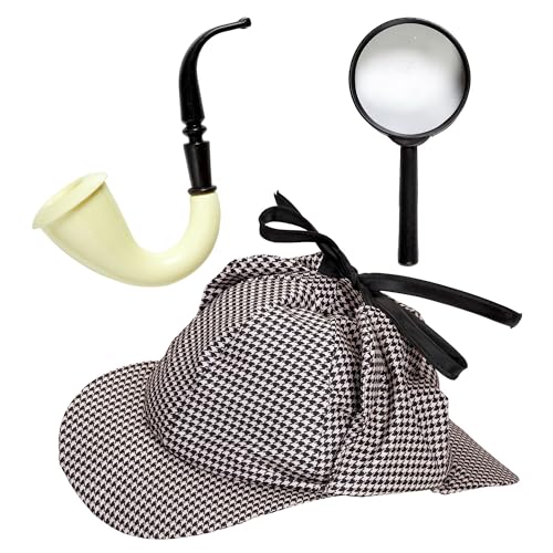 W WIDMANN MILANO Party Fashion - Verkleidungsset Detektiv, Mütze, Pfeife, Lupe, Karneval, Mottoparty W WIDMANN MILANO Party Fashion - Verkleidungsset Detektiv, Mütze, Pfeife, Lupe, Karneval, Mottoparty von W WIDMANN MILANO Party Fashion