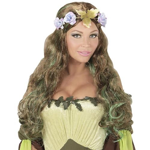 WIDMANN "MOTHER NATURE WIG WITH FLOWER HEADBAND" in polybag - von WIDMANN MILANO PARTY FASHION