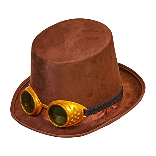 W WIDMANN MILANO Party Fashion 06907 - Zylinder Steampunk, mit Brille, Braun, Hut, Kopfschmuck, Accessoire, Mottoparty, Karneval W WIDMANN MILANO Party Fashion 06907 - Zylinder Steampunk, mit Brille, Braun, Hut, Kopfschmuck, Accessoire, Mottoparty, Karneval von W WIDMANN MILANO Party Fashion