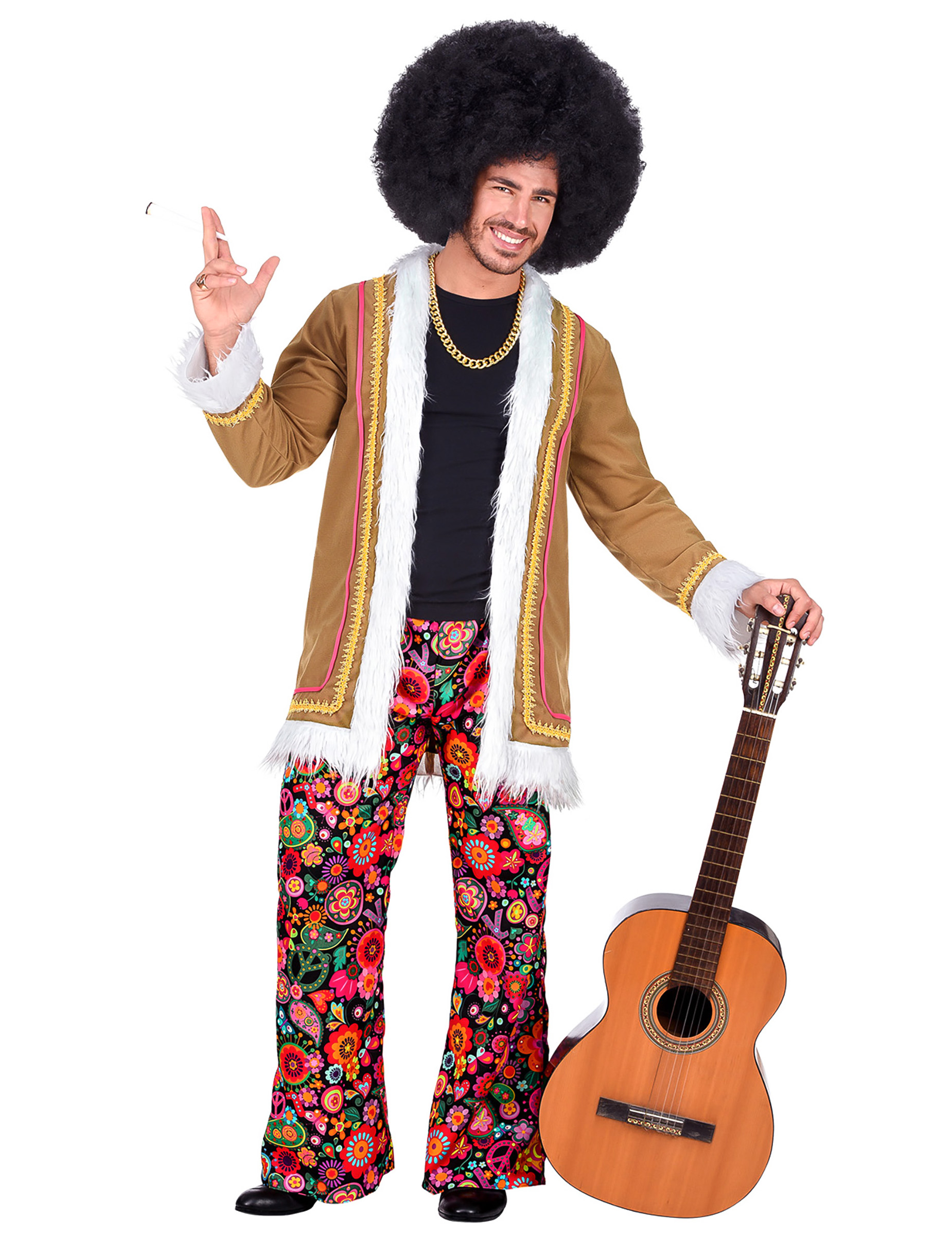 Woodstock Hippie-Kostüm für Herren Faschingskostüm bunt Woodstock Hippie-Kostüm für Herren Faschingskostüm bunt von WIDMANN