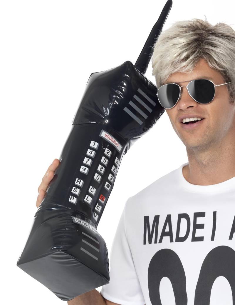 handy aufblasbar Kostümzubehör schwarz-weiss von WIDMANN