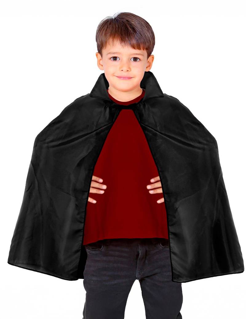 schwarzer Umhang für Kinder, 60 cm lang von WIDMANN