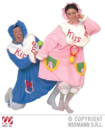 Widmann 39243, Erwachsenenkostüm "Riesenbaby" in Größe L = 40-54 Damen und Herren, in 2 Farbvarianten (hellblau) von Widmann
