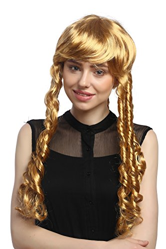 WIG ME UP - 3063-P70 Perücke Damen Karneval Fasching Goldblond Blond kurz Spirallocken Rastalocken von WIG ME UP