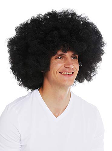 WIG ME UP - 3256-P103 XXL riesige Afro-Perücke Damen Herren Karneval voluminös schwarz 70er von WIG ME UP