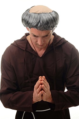 WIG ME UP - Perücke Alter Mönch ABT onsur - grau - Mittelalter - Männer Herren - Karneval Halloween 68503-P103/68 WIG ME UP - Perücke Alter Mönch ABT onsur - grau - Mittelalter - Männer Herren - Karneval Halloween 68503-P103/68 von WIG ME UP