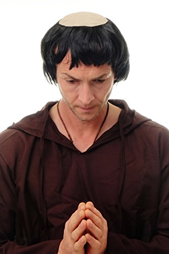 WIG ME UP - 90776-ZA103 Perücke Herren Fasching Karneval Halloween Mönch Schwarz Tonsur ABT Mittelalter WIG ME UP - 90776-ZA103 Perücke Herren Fasching Karneval Halloween Mönch Schwarz Tonsur ABT Mittelalter von WIG ME UP