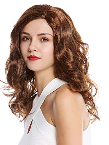 WIG ME UP - 90831-ZA6A Perücke Damenperücke Karneval Lang Wellig Mittelscheitel Braun von WIG ME UP