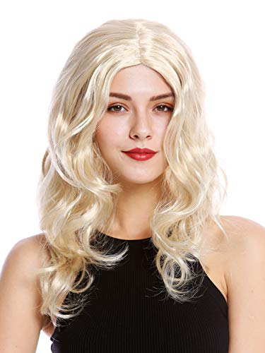 WIG ME UP - 90831-ZA83 Perücke Damenperücke Karneval Lang Wellig Mittelscheitel Blond von WIG ME UP