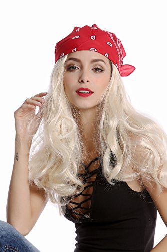 WIG ME UP - 90845-ZA87A Perücke & Bandana Kopftuch Damen Herren Karneval Halloween lang blond Piratin Rocker Biker WIG ME UP - 90845-ZA87A Perücke & Bandana Kopftuch Damen Herren Karneval Halloween lang blond Piratin Rocker Biker von WIG ME UP