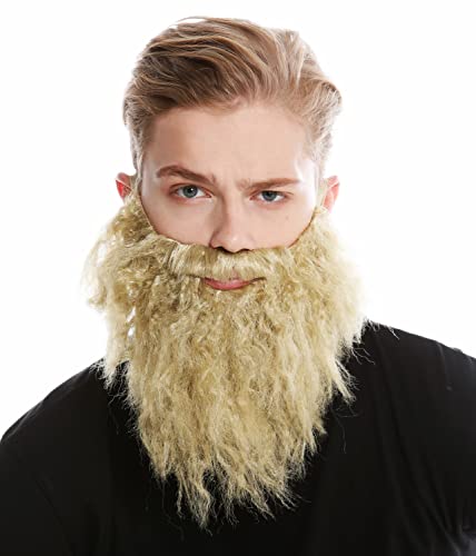 WIG ME UP - 9537B-ZA89 Bart Vollbart Blond Hellblond Karneval Halloween Hipster Räuber Bandit Prophet Moses von WIG ME UP