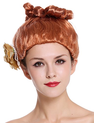 WIG ME UP - CXH-005-P130 Perücke Damen Karneval rot Rose hochgesteckt Blume viktorianisch Saloon Revue Girl WIG ME UP - CXH-005-P130 Perücke Damen Karneval rot Rose hochgesteckt Blume viktorianisch Saloon Revue Girl von WIG ME UP