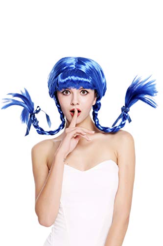 WIG ME UP - DDH-T8175-PC3 Perücke Damenperücke Karneval Halloween Freche Göre Lolita steife geflochtene Zöpfe blau Pony WIG ME UP - DDH-T8175-PC3 Perücke Damenperücke Karneval Halloween Freche Göre Lolita steife geflochtene Zöpfe blau Pony von WIG ME UP