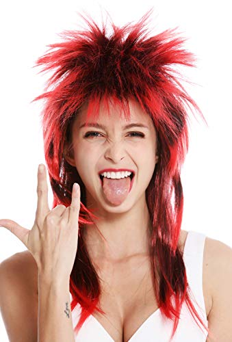 WIG ME UP - DH1069-P103TPC13 Perücke Fasching Karneval Punk Vokuhila Rocker wild 80s Wave toupiert lang schwarz rot WIG ME UP - DH1069-P103TPC13 Perücke Fasching Karneval Punk Vokuhila Rocker wild 80s Wave toupiert lang schwarz rot von WIG ME UP