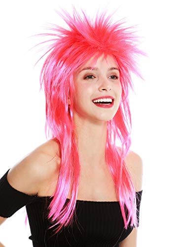 WIG ME UP - DH1069-PC13TPC5 Perücke Fasching Karneval Punk Vokuhila Rocker wild 80s Wave toupiert lang rot rosa Mix WIG ME UP - DH1069-PC13TPC5 Perücke Fasching Karneval Punk Vokuhila Rocker wild 80s Wave toupiert lang rot rosa Mix von WIG ME UP