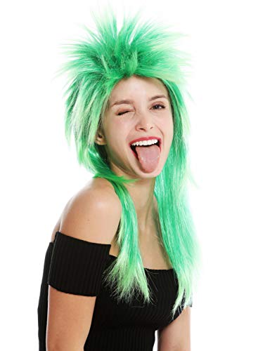 WIG ME UP - DH1069-PC18TPC16 Perücke Fasching Karneval Punk Vokuhila Rocker wild 80s Wave toupiert lang Grün Mix WIG ME UP - DH1069-PC18TPC16 Perücke Fasching Karneval Punk Vokuhila Rocker wild 80s Wave toupiert lang Grün Mix von WIG ME UP