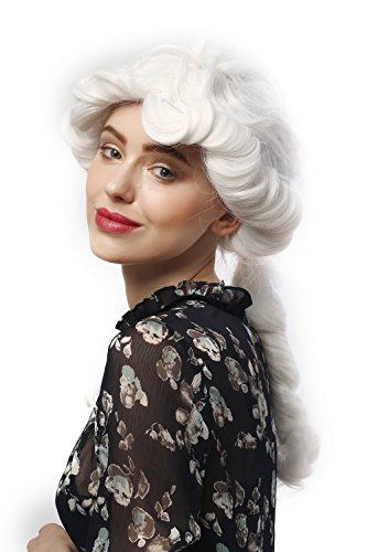 WIG ME UP - DH1125-P60 Perücke Damen Karneval Halloween Barock Renaissance lang Korkenzieherlocken weiß Zöpfe Prinzessin Königin WIG ME UP - DH1125-P60 Perücke Damen Karneval Halloween Barock Renaissance lang Korkenzieherlocken weiß Zöpfe Prinzessin Königin von WIG ME UP