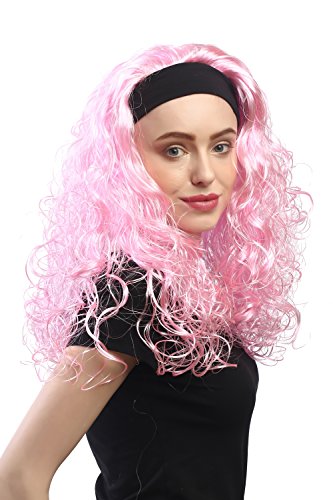 WIG ME UP - DH1552-PC28 Perücke Damen Karneval Fasching Locken Volumen Stirnband Lang Helles Pink Rosa Hellrosa 80er WIG ME UP - DH1552-PC28 Perücke Damen Karneval Fasching Locken Volumen Stirnband Lang Helles Pink Rosa Hellrosa 80er von WIG ME UP
