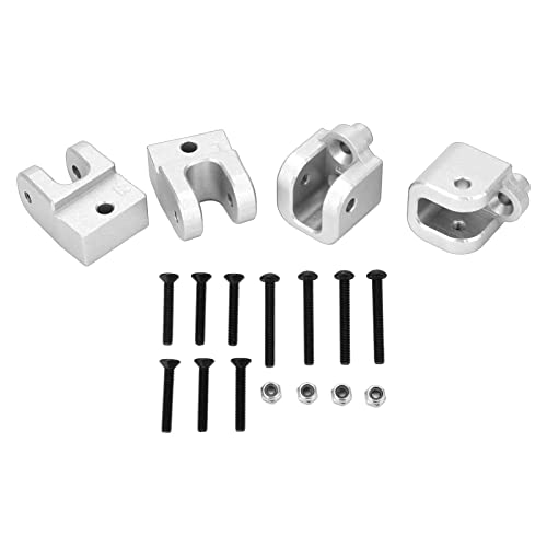 WIHFHGZ Spurstangenhalter RC Auto 1 10 Aluminiumlegierung Ersatzteil für Losi Baja Rey Hammer Rey U4 hohe Stabilität und Haltbarkeit (Silber) von WIHFHGZ
