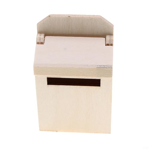 1 x Mini-Box, blanko, Briefkasten, Haus, Miniatur-Szenen oder Dioramen (natürliche Farbe) von WIIYENA