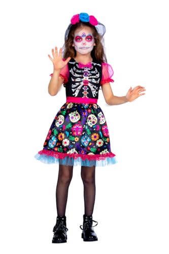 WILBERS & WILBERS 3076 - Kinderkostüm Day of the Dead, Halloween Kleid für Mädchen, Dia de los Muertos WILBERS & WILBERS 3076 - Kinderkostüm Day of the Dead, Halloween Kleid für Mädchen, Dia de los Muertos von WILBERS & WILBERS