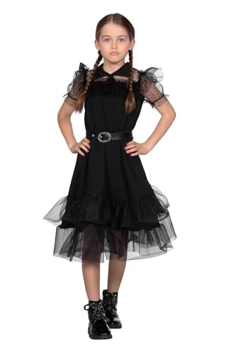 WILBERS & WILBERS 3829 - Friday Partykleid für Mädchen, Schwarz, Dark Girl, Kinderkostüm für Halloween, Karneval WILBERS & WILBERS 3829 - Friday Partykleid für Mädchen, Schwarz, Dark Girl, Kinderkostüm für Halloween, Karneval von WILBERS & WILBERS