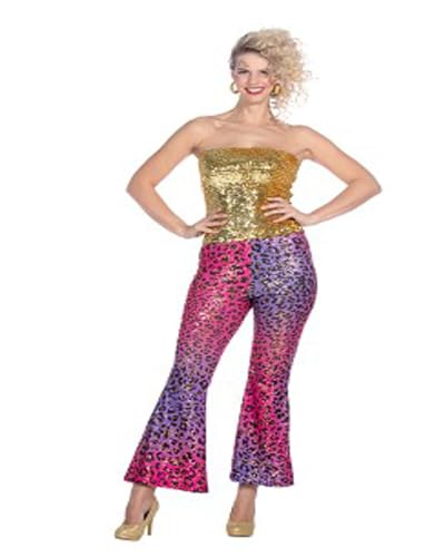 WILBERS & WILBERS 4137 - Hippie Hose mit Leoparden Motiv, Animal Print, Schlaghose, Party Outfit für Festival WILBERS & WILBERS 4137 - Hippie Hose mit Leoparden Motiv, Animal Print, Schlaghose, Party Outfit für Festival von WILBERS & WILBERS