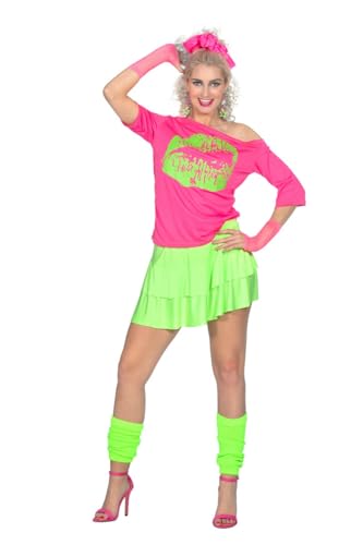 WILBERS & WILBERS 4390-80er Jahre Shirt mit Kussmund, neongrün, für Mottopartys, Festival, Kostüme, Karneval WILBERS & WILBERS 4390-80er Jahre Shirt mit Kussmund, neongrün, für Mottopartys, Festival, Kostüme, Karneval von WILBERS & WILBERS